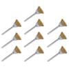 10 Brass Cup Brushes, 15 mm, for Dremel and Proxxon Tools view 1