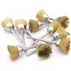 10 Brass Cup Brushes, 15 mm, for Dremel and Proxxon Tools view 2