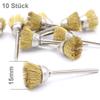 10 Brass Cup Brushes, 15 mm, for Dremel and Proxxon Tools view 4