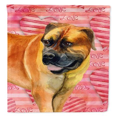 Caroline's Treasures Boerboel Mastiff Love Decorative Canvas Outdoor House Flag, Multicolor
