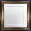 FRAMES BY POST Scandi Picture Frame, with White Mat, 15.2 x 10.2 cm, Black/Gold view 1