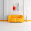 Pixxprint Poppy in a Cornfield, 40 x 40 cm, Square Canvas Print, Ready Stretched view 2