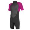 O'Neill Girls' Youth Reactor II 2mm Back-Zip Spring Wetsuit, Black (Berry), 14 view 1
