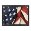 Framed Canvas Print, American Flag, Stars and Stripes, 50 x 70 cm, Modern Black Style view 1