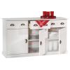 IDIMEX Paris Solid Pine Sideboard in White with 3 Doors and 3 Drawers view 4