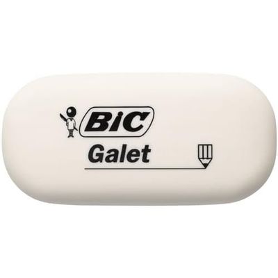 BIC GALET Eraser, Synthetic Rubber, 28 x 13 x 58 mm
