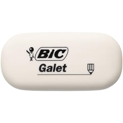 BIC GALET Eraser, Synthetic Rubber, 28 x 13 x 58 mm