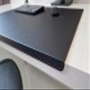Angled Desk Mat with Edge Protection, Sanft Lux Leather, 90 x 47 cm, Black with Red Stitching view 3