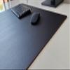 Angled Desk Mat with Edge Protection, Sanft Lux Leather, 90 x 47 cm, Black with Red Stitching view 4
