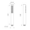 ERCOS ABS Stick Handheld Showerhead, 1 Function view 3