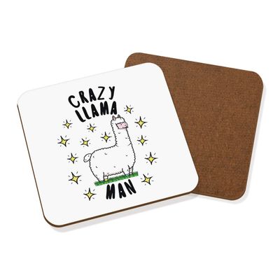 Gift Base Crazy Llama Man Stars Coaster
