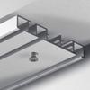 Gardineum 140 cm Aluminum Curtain Track, 3-Track Object Rail, Pre-Drilled, Silver, Anodized view 2