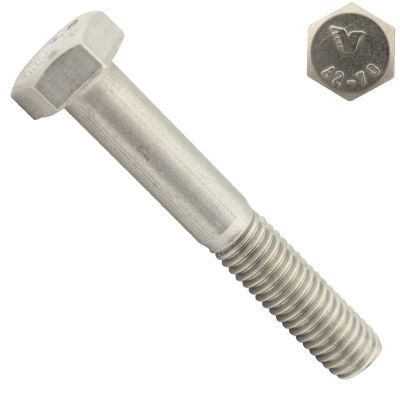 40 Hex Bolts with Shank - M10 x 45 - Stainless Steel A2 (V2A/VA) - SC931 - SC-Normteile