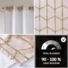 Intelligent Design Madison Park Raina Thermal-Insulated Total Blackout Grommet Curtain Panel, 50 x 84 in, Blush/Gold view 2