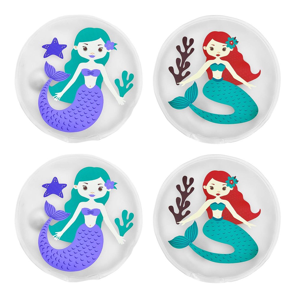 4-Piece Mermaid Heart Pocket Hand Warmer Set, Reusable