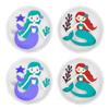4-Piece Mermaid Heart Pocket Hand Warmer Set, Reusable view 1