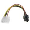 R03 Aukson 6-Pin PCIe to 4-Pin Molex Graphics Card Power Adapter Cable view 1