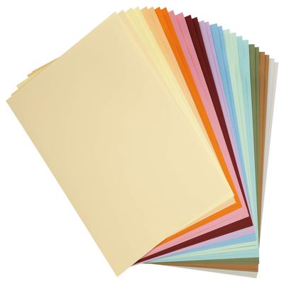 Clairefontaine 975399C Maya Craft Cardstock, 185 gsm, DIN A3, 29.7 x 42 cm, 28 Sheets, 14 Pastel Colors
