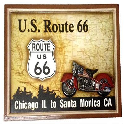 arterameferro US Route 66 Metal Sign for Pub or Bar Wall