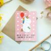 Mr. & Mrs. Panda Baby Card Unicorn with Balloon view 2