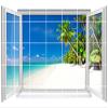 Tile Sticker Beach Sea Sand SPA Decor, Bathroom WC, 135 x 90 cm, Custom Size view 2
