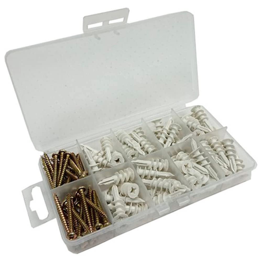Bulk Hardware bh06585 Redi-Driva Cavity Wall Anchors and Screws, 10-Compartment Case