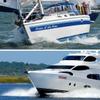 Motoking Custom Boat Name Decal – Light Green Satin Matte – 100 cm Wide view 2