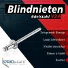 PRIOstahl Stainless Steel V2A Blind Rivets, Flat Head, DIN 7337, 5 × 20 mm, 100-Pack view 3
