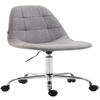 CLP Reims Office Chair with Fabric Upholstery | Desk Chair with Quilted Seat | Height-Adjustable Task Chair with Metal Frame | Gray view 1