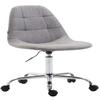 CLP Reims Office Chair with Fabric Upholstery | Desk Chair with Quilted Seat | Height-Adjustable Task Chair with Metal Frame | Gray view 3