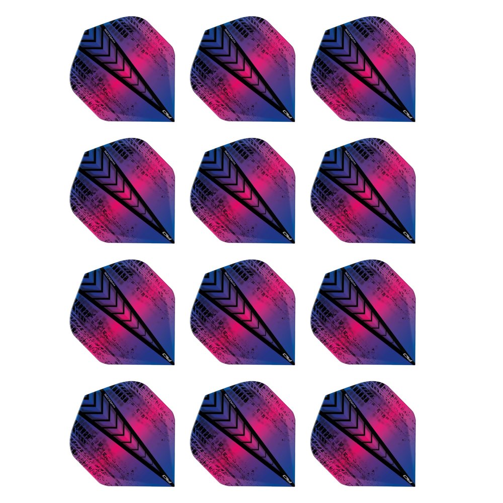 RED DRAGON Hardcore Radical Rainbow Extra-Thick Standard Dart Flights – 4 Sets per Pack (12 Flights Total)