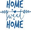 CLICKANDPRINT “Home Sweet Home” Wall Decal, 80 x 57.5 cm, Traffic Blue view 1
