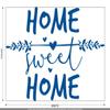 CLICKANDPRINT “Home Sweet Home” Wall Decal, 80 x 57.5 cm, Traffic Blue view 3