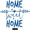 CLICKANDPRINT “Home Sweet Home” Decor Wall Decal, 170 x 42.1 cm, Traffic Blue view 1