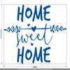 CLICKANDPRINT “Home Sweet Home” Decor Wall Decal, 170 x 42.1 cm, Traffic Blue view 3