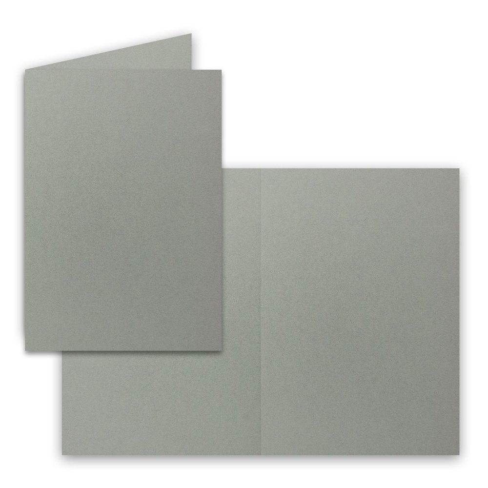 700 Dark Gray A6 Blank Folded Cards, 220 gsm