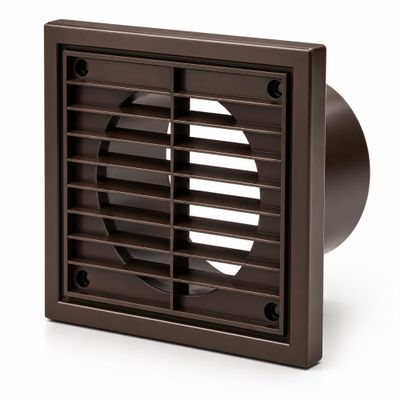 Airflow Exterior Wall Ventilation Grille, Brown, 100 mm / 4 in