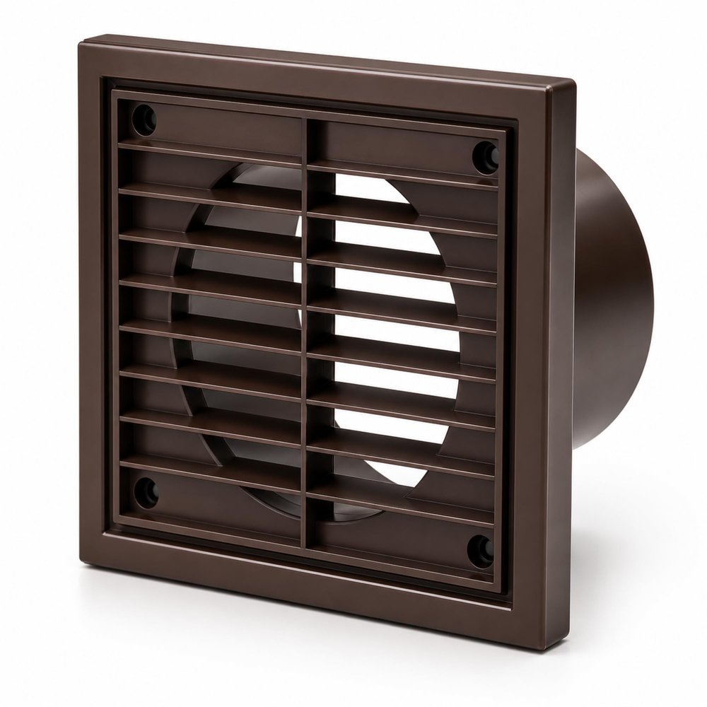 Airflow Exterior Wall Ventilation Grille, Brown, 100 mm / 4 in