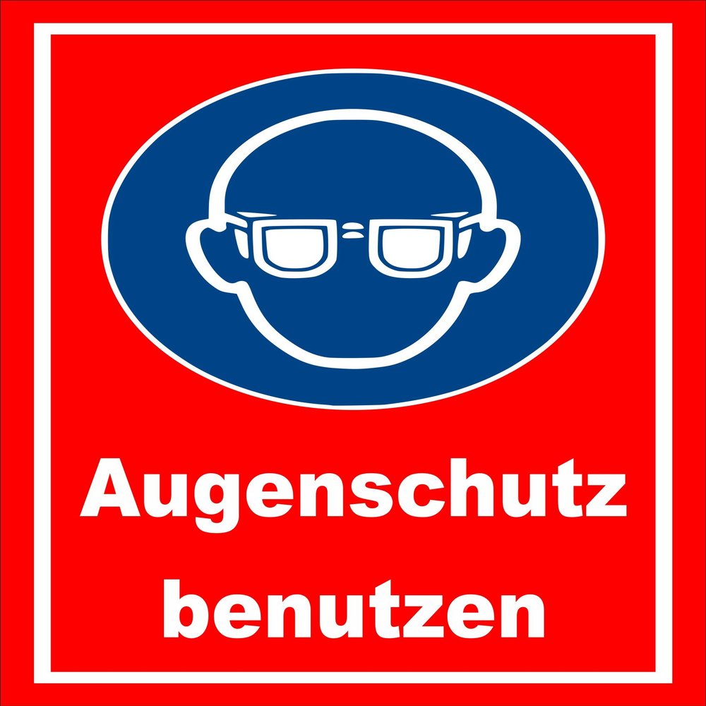 Mandatory Sign – Wear Eye Protection – DIN EN ISO 7010 / ASR A1.3 – 60 x 40 cm