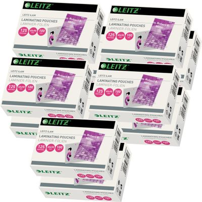 Leitz 7369 Laminating Pouches, Business Card, 60 x 90 mm, 125 Micron, 1,000 Pieces