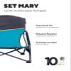 Uquip Mary Teal Beach Chair Set | 2 Folding Camping Chairs, 120 kg Capacity view 2