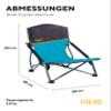 Uquip Mary Teal Beach Chair Set | 2 Folding Camping Chairs, 120 kg Capacity view 4