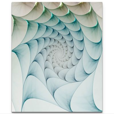 SIN-US 74 Creative Design Scale-Like Spiral Pattern Canvas Print, Square, 90 × 90 cm