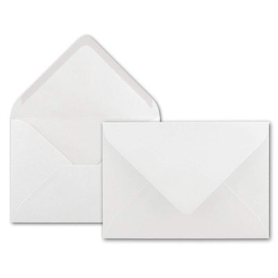 25 Bright White Letter Envelopes – 80 gsm – DIN B6, 12.5 x 17.6 cm – Gummed, No Window