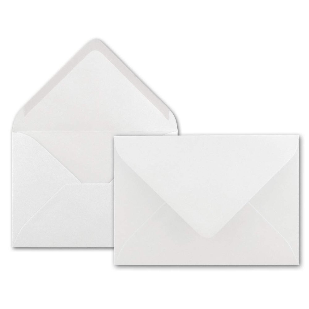 25 Bright White Letter Envelopes – 80 gsm – DIN B6, 12.5 x 17.6 cm – Gummed, No Window
