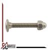 M8 x 110 Flat Round-Head Carriage Bolts with Self-Locking Cap Nuts, A2 Stainless Steel, 10-Pack view 2