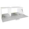 Vladon Aloha V2 Bathroom Vanity Cabinet, Made in Germany, Matte White Body, High-Gloss White Fronts with Sand Gray Accents view 4