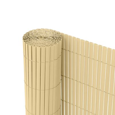 Ribelli PVC Privacy Screen Fence for Balcony and Garden, Bamboo, 90 x 900 cm