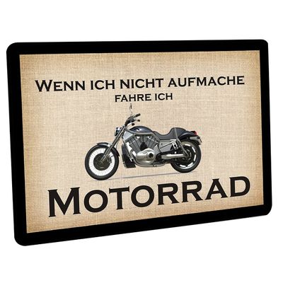 Crealuxe Doormat “If I Don’t Open the Door, I Ride a Motorcycle” – 60 x 40 cm