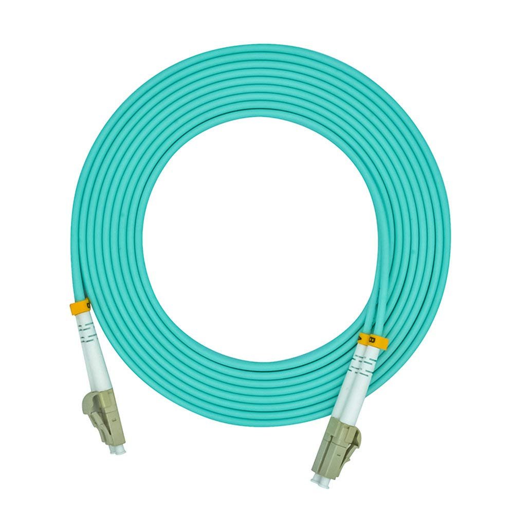 Jeirdus OM3 Fiber Optic Cable LC/LC (50 m, 1 Cable) | Duplex Multimode Fiber Optic Patch Cable LC-LC